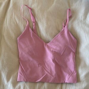 lululemon align cropped cami pink tide